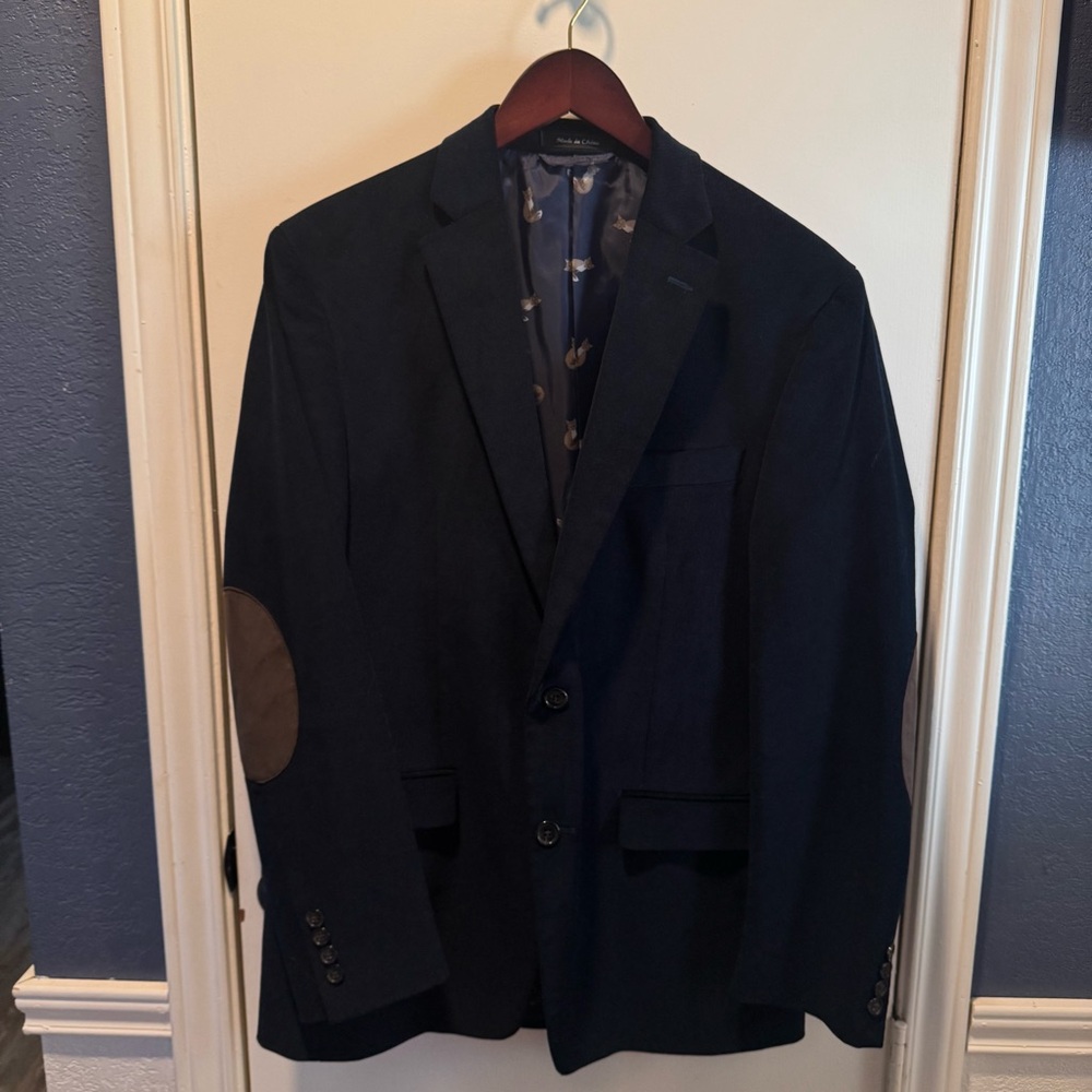 Men’s Ralph Lauren Navy Blazer with Elbow Patches